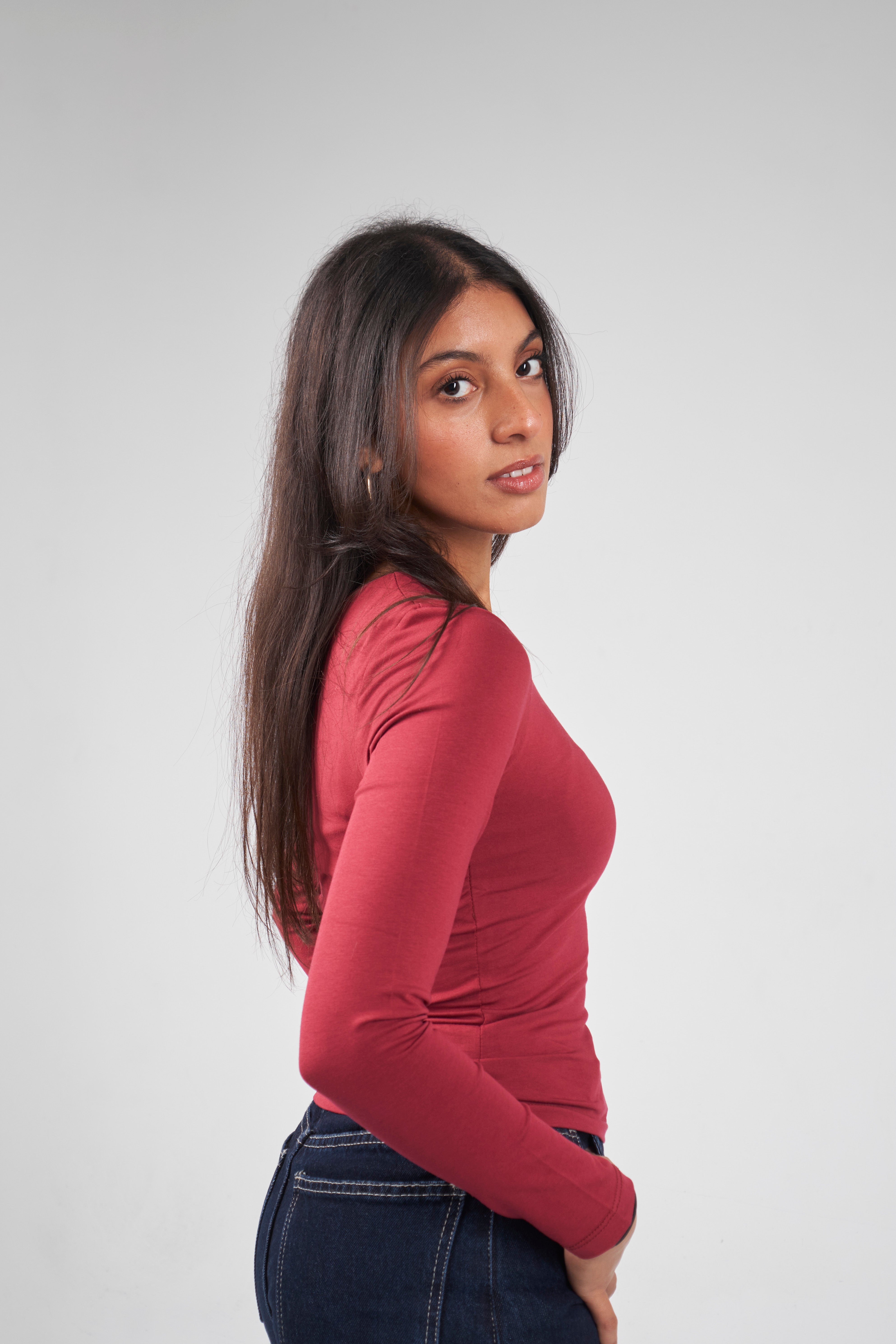 High Neck Long Sleeve Top