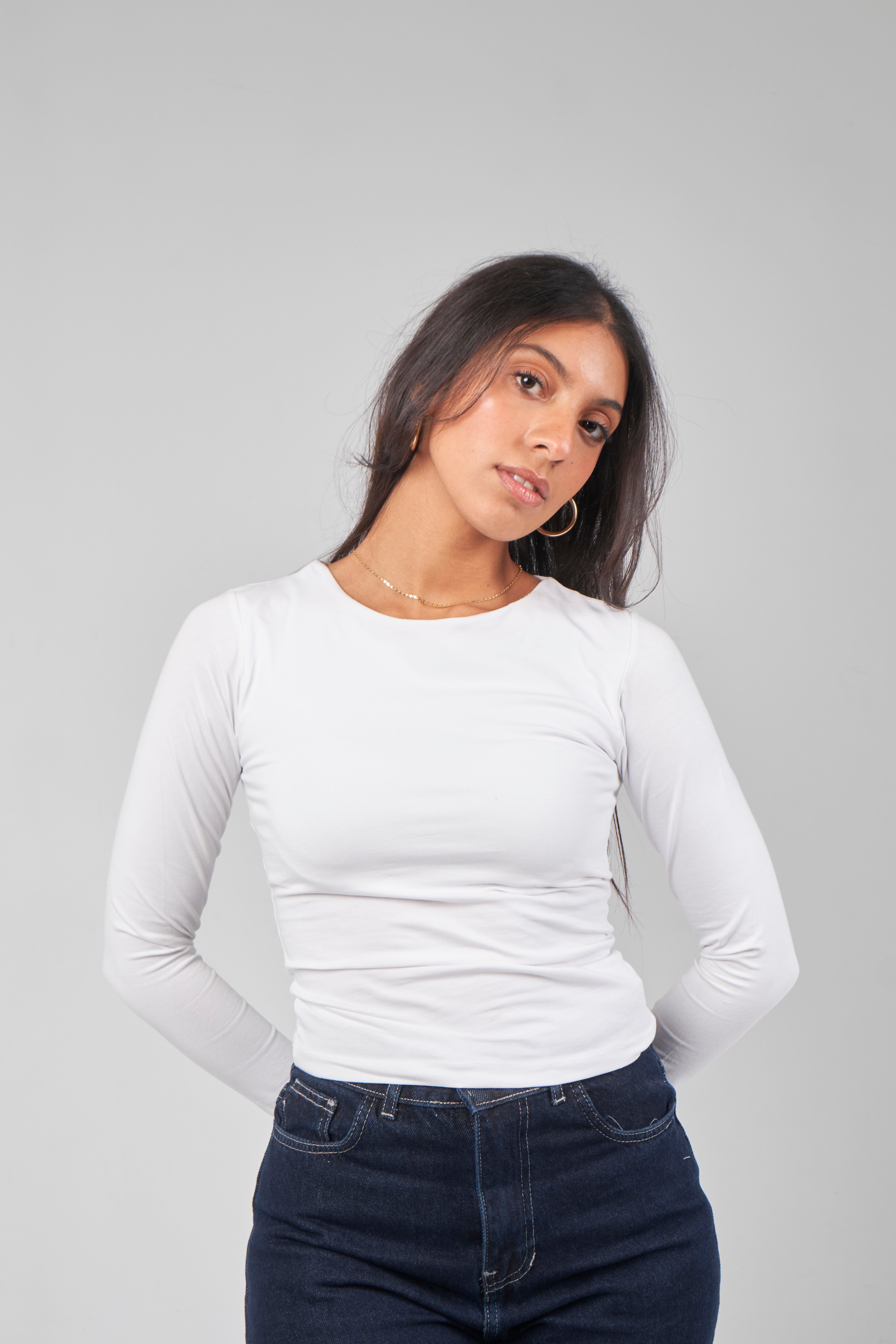 Round Neck Long Sleeve Top