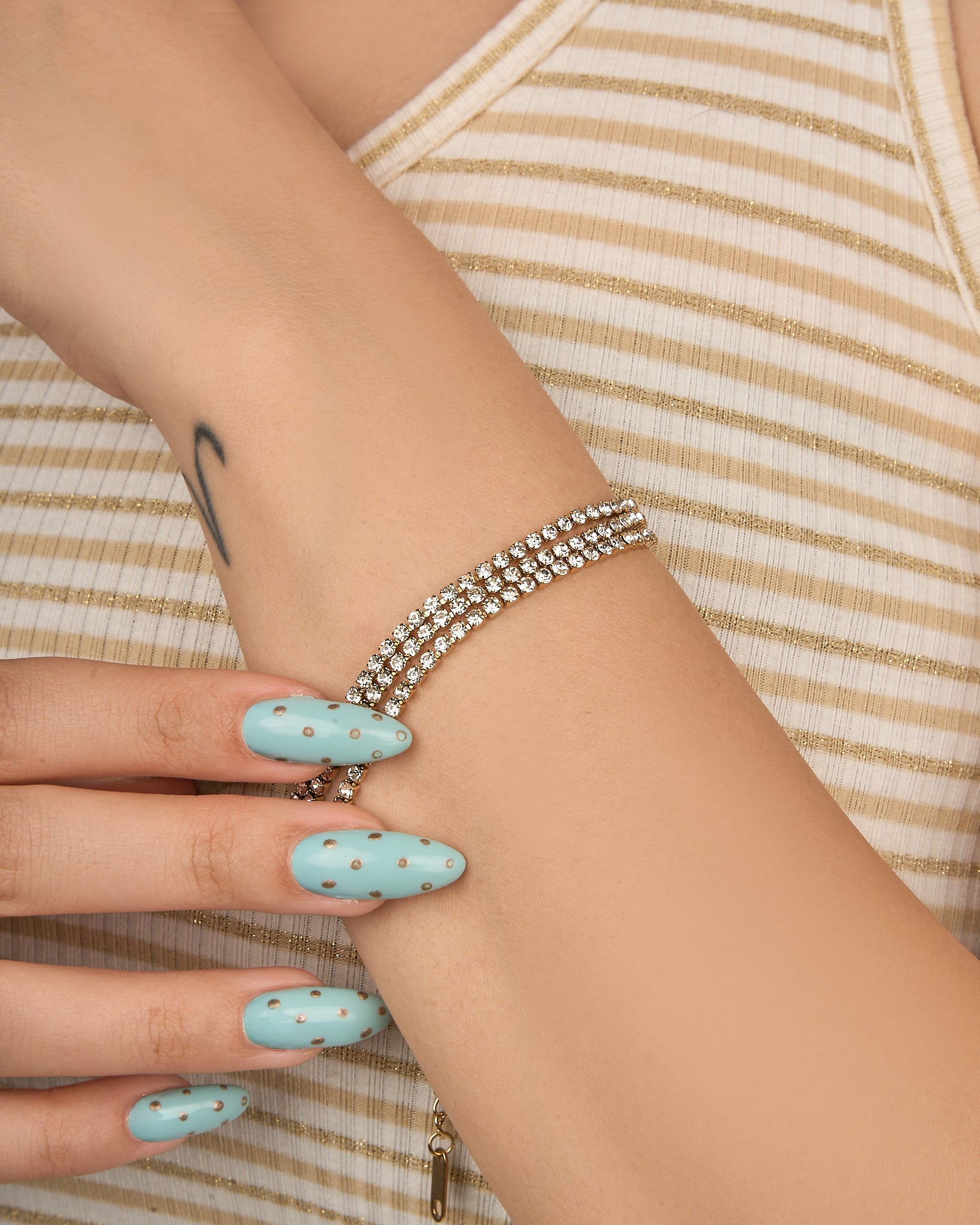 Lumina Triple Row Crystal Tennis Bracelet