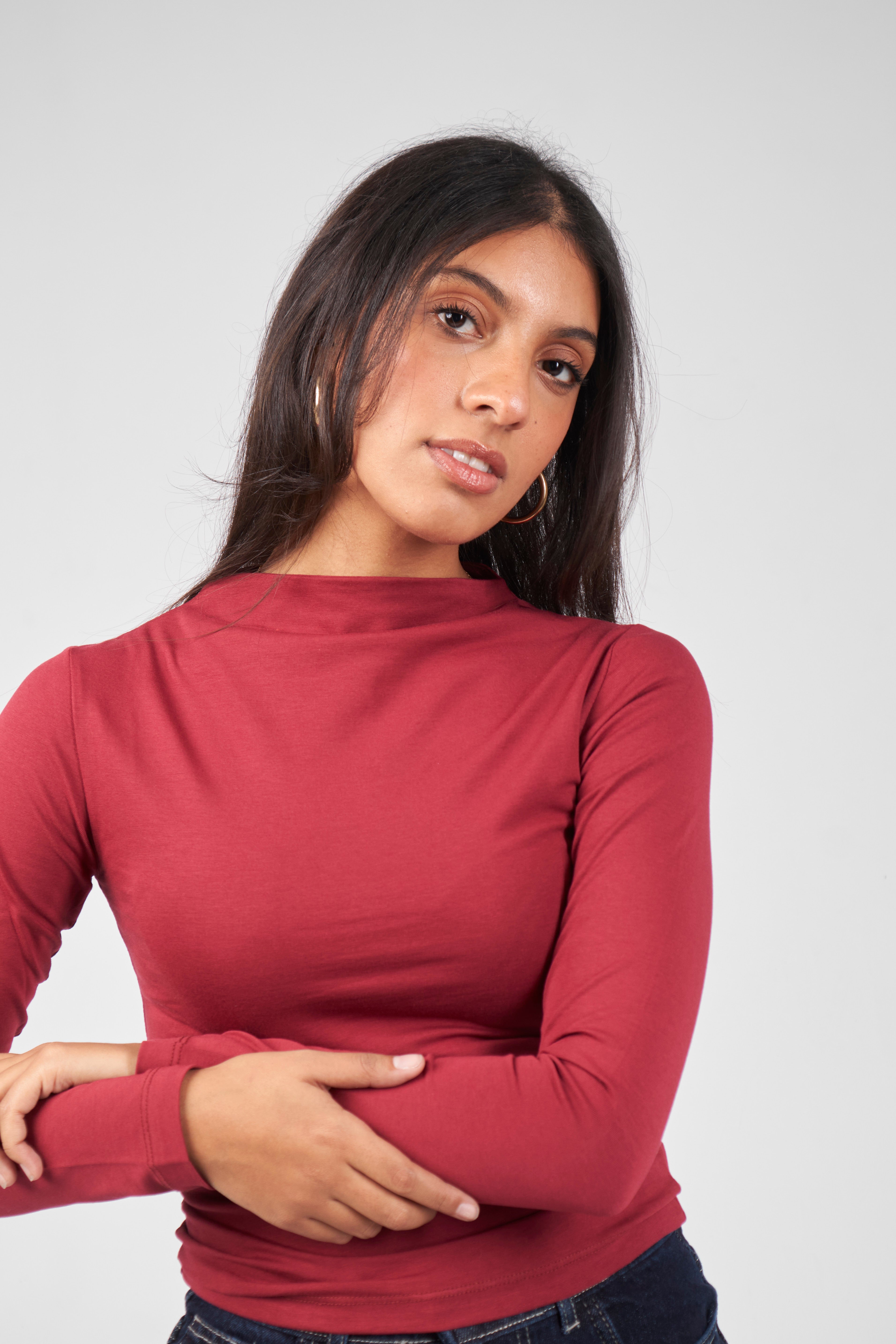 High Neck Long Sleeve Top