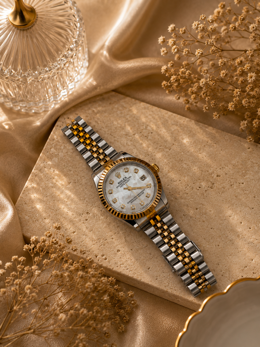Classique Fluted Bezel Two-Tone Luxury Watch